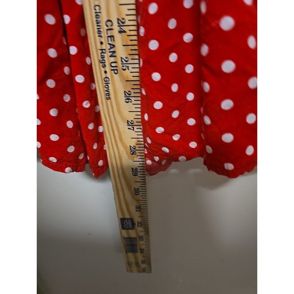 Sunny Girl POLKADOT RED & WHITE Sleeveless Shorts Romper with Pockets MEDIUM - Picture 9 of 11